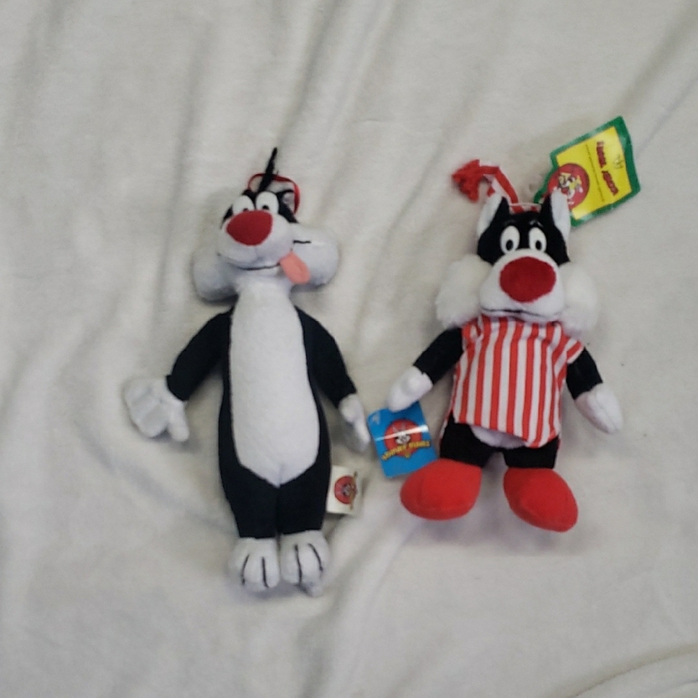 McDonald's Black and White Sylvester Stuffed Animal Looney Tunes